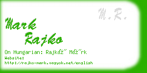 mark rajko business card